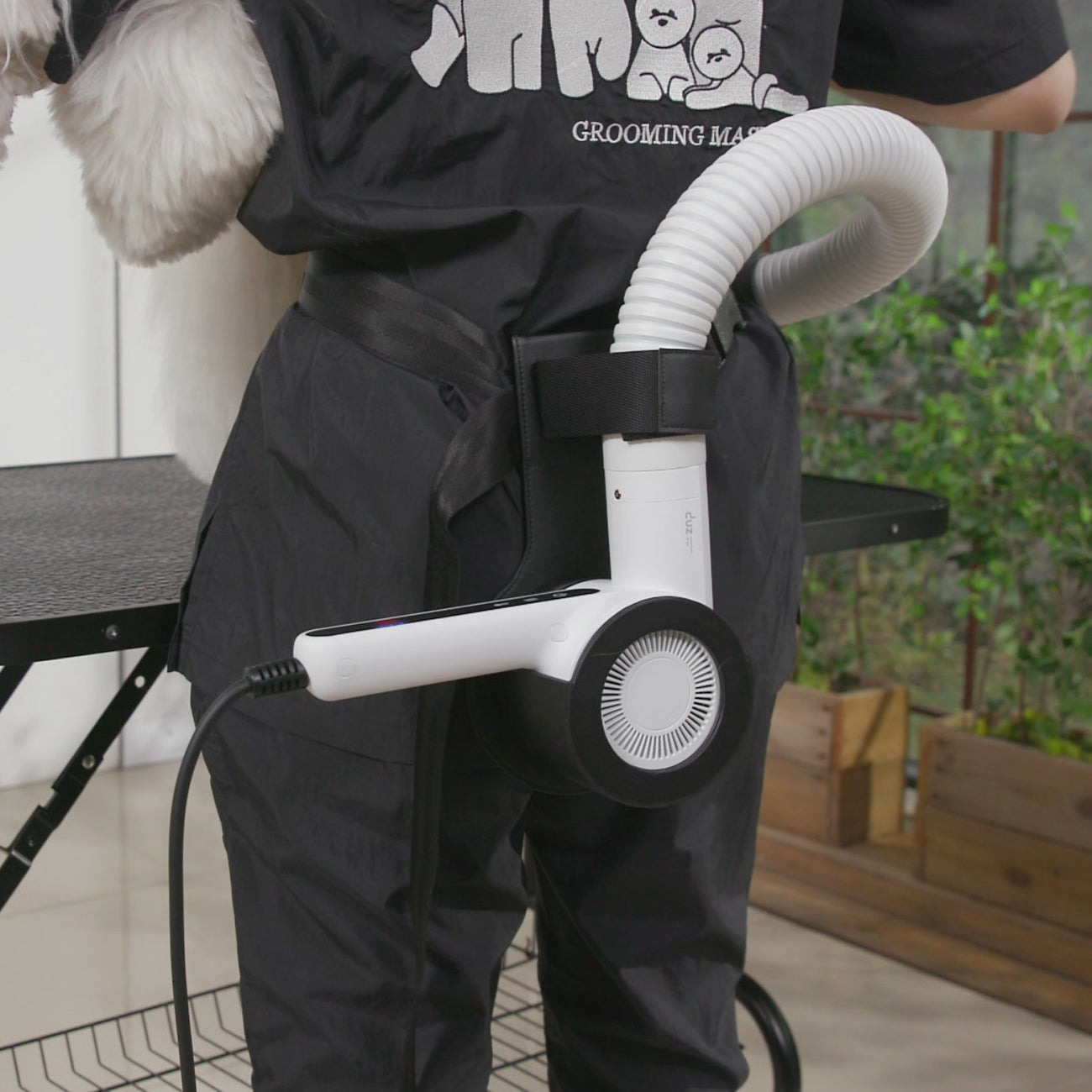 duz V3 Mobile Pet Dryer Kit: 2-in-1 Quiet Portable & Hands-Free Dryer with Holster, Stress-Free Drying for Dogs and Cats, Ideal for Professional Mobile Groomers