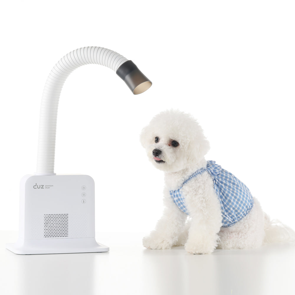 duz V2Pro Hands-Free Pet Dryer — PMSM Motor, 30 Heat/Air Settings, 69dB Low-Noise for Groomers