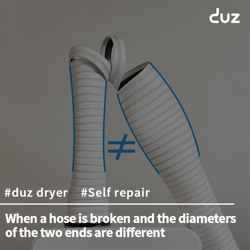 [duz dryer / Self repair] When a hose is broken and the diameters of the two ends are different
