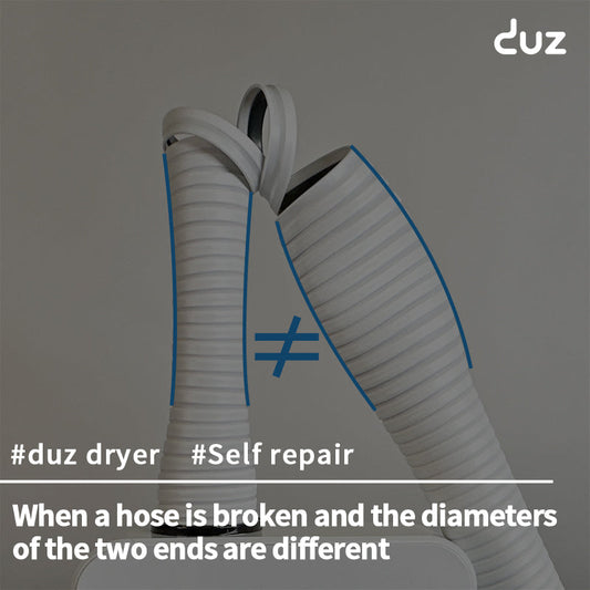 [duz dryer / Self repair] When a hose is broken and the diameters of the two ends are different