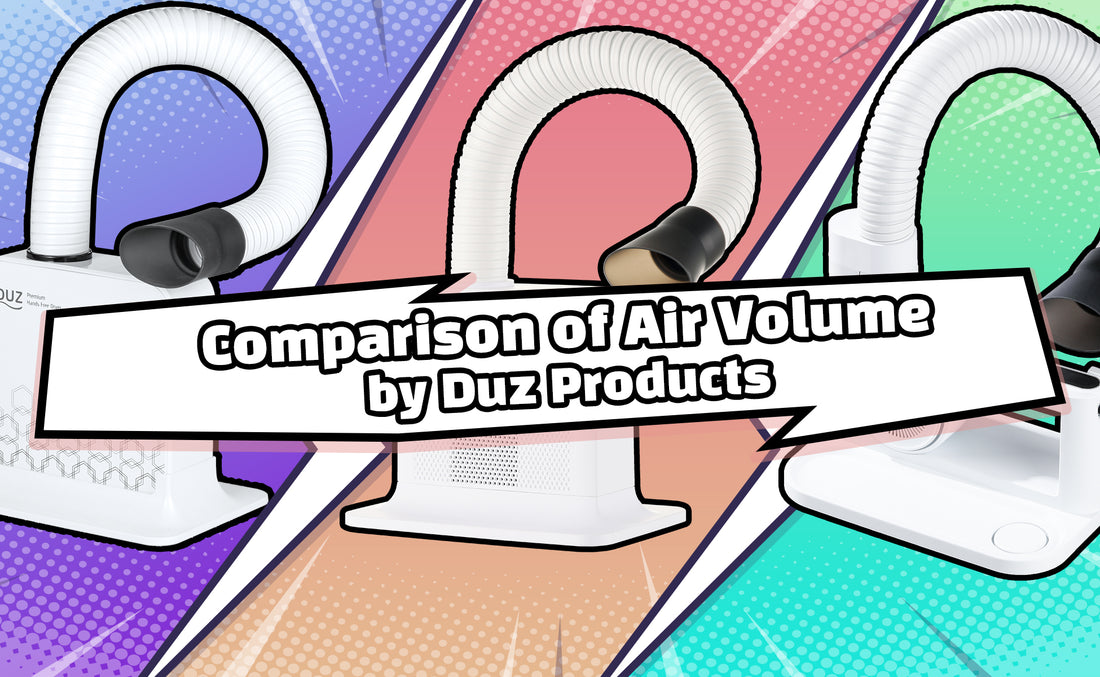 Comparing the air volume of the DUZ dryers