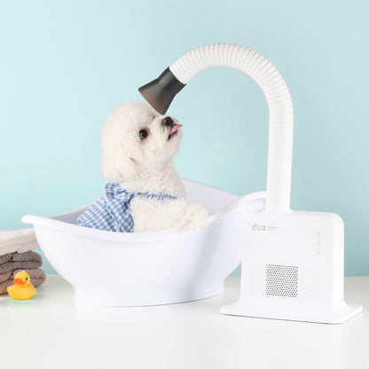 duz V2Pro Upgraded: Professional Hands-Free Dog Dryer for Grooming, Adjustable Settings for Fluffy Coats, Low-Noise & Stress-Free Grooming Solution, Perfect for Mid-Size Dogs & Cats