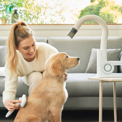 duz V3 Professional Quality Pet Dryer: 2-in-1 Portable & Hands-Free Grooming, Low-Noise & Stress-Free Drying, Multi Speed & Temperature, Comfortable for All Dogs and Cats